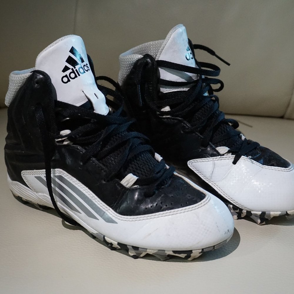 Adidas CrazyQuick 2.0 High Football Cleats Mens  Black/White Techfit Sz 3.5